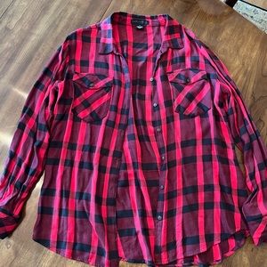 Sanctuary Red Plaid Shirt